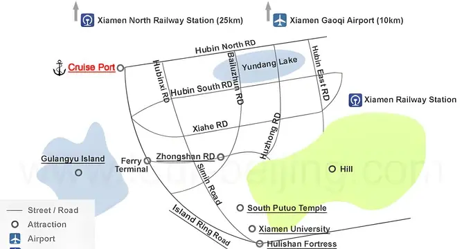 Xiamen Tourist Map