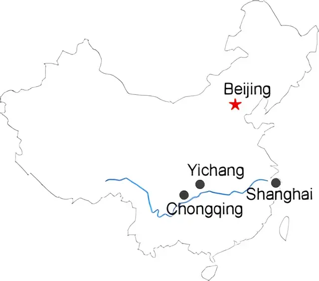 Shanghai Yangtze River 6 Day Tour Route overview