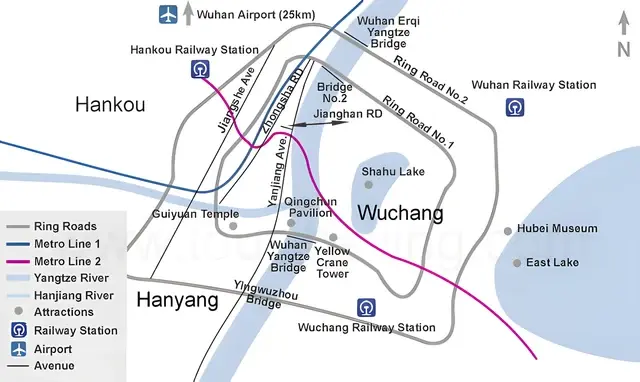 Wuhan Tourist Map