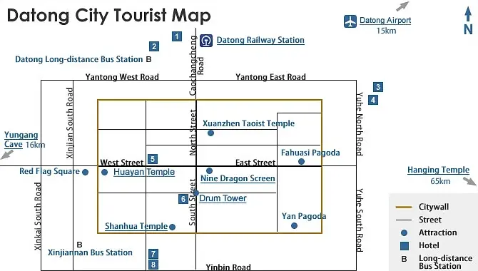 Datong Tourist Map
