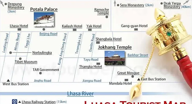 Lhasa Tourist Map