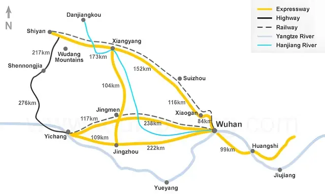 Hubei Tourist Map