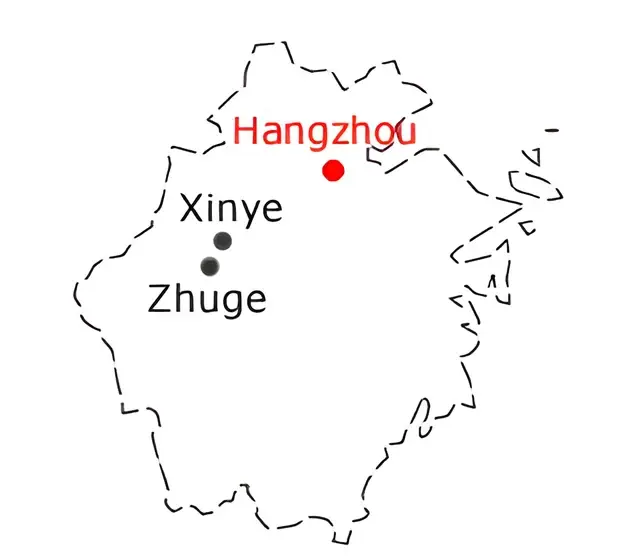 Hangzhou Xinye Village & Zhuge Village Tour Route overview