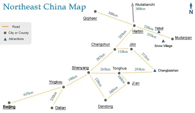 Northeast China Map