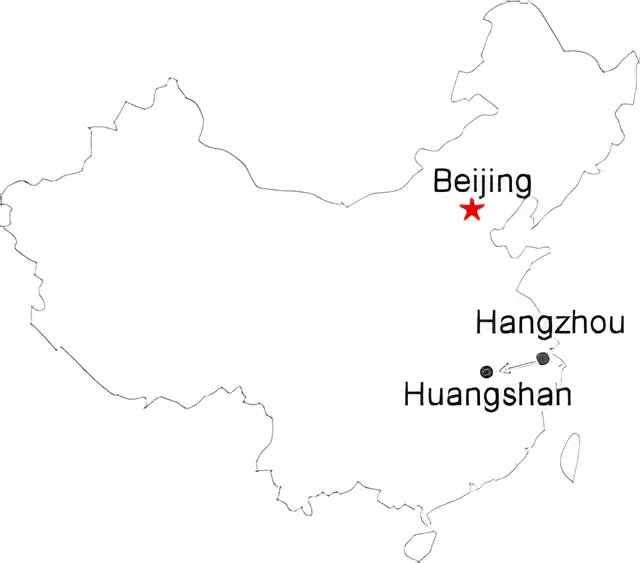 Hangzhou Huangshan Hongcun 3 Day Tour Route overview