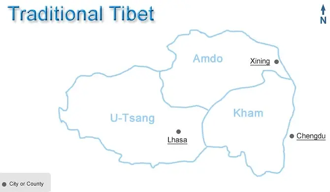 Tibet Tourist Map