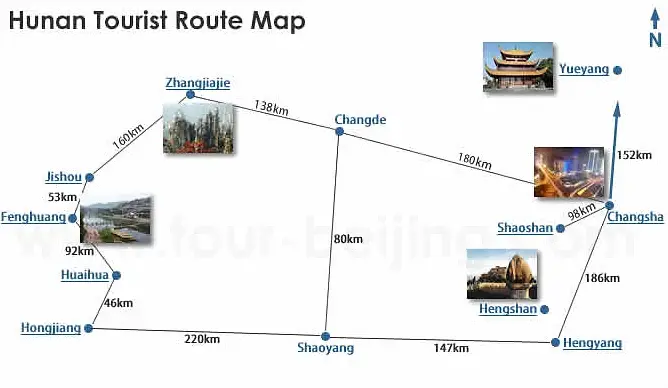 Hunan Tourist Map