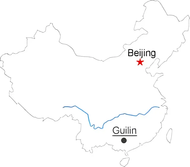 Beijing Guilin 4 Day Highspeed Train Tour Route overview