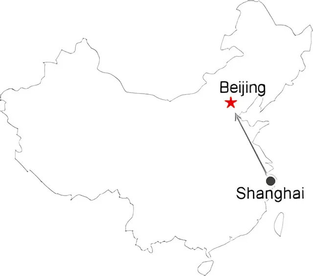 Shanghai Beijing 4 Day Tour Route overview