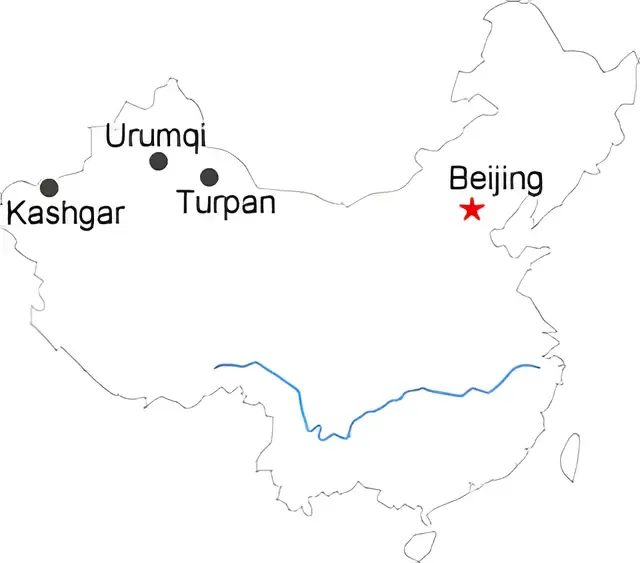 China Silk Road Highlight 7-Day Tour Route overview