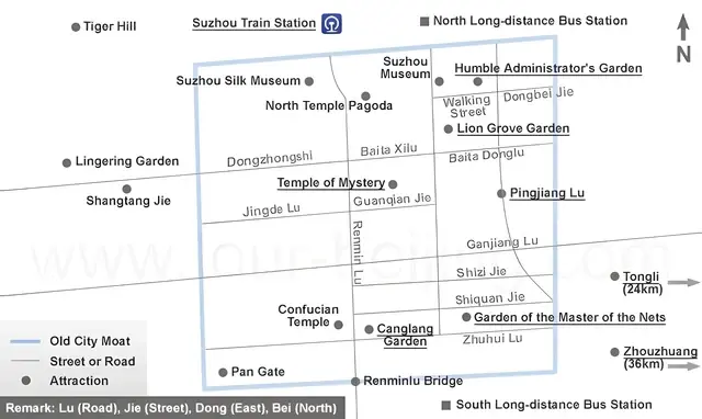 Suzhou Tourist Map