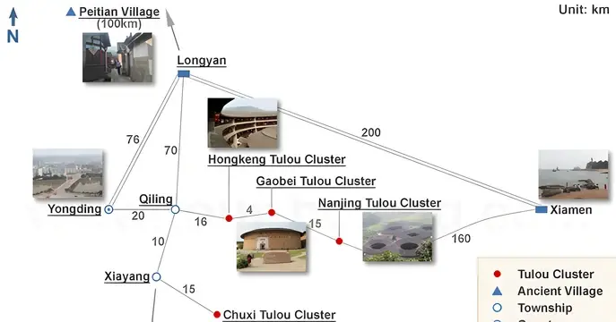 Fujian Tulou Map
