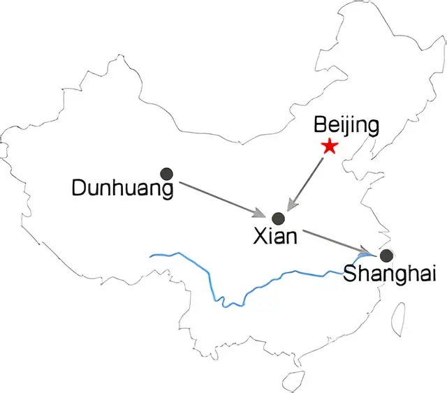 China Silk Road Impression 9 Day Tour Route overview