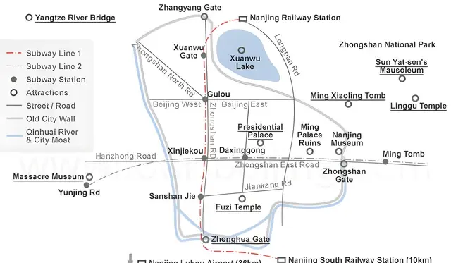 Nanjing Tourist Map