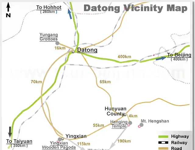 Datong Vincinity Sketch Map