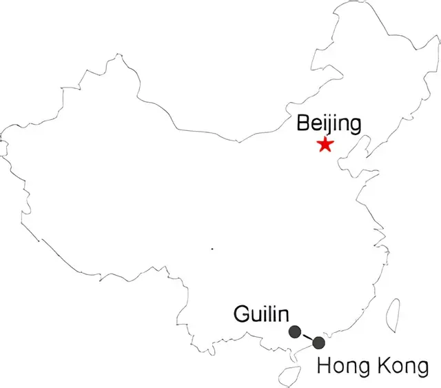 Hong Kong Guilin 4 Day Tour Route overview