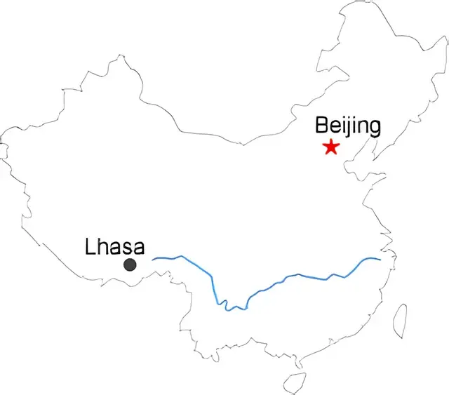 Lhasa 4 Days Highlight Tour Route overview