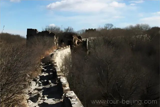 Walking along the crumbling and overgrown path on the totally unrestored Jiankou Great Wall