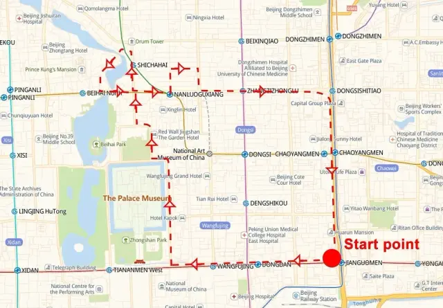 Bicycle tour route