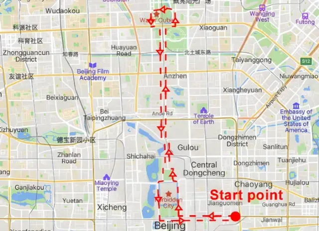 Bicycle tour route