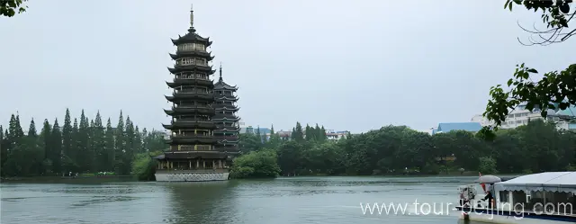 Shahu Lake with twin towers