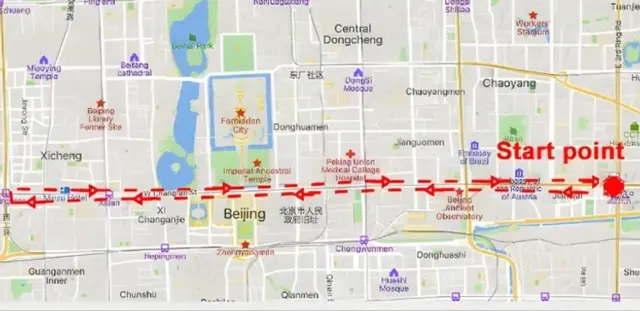 Bicycle tour route