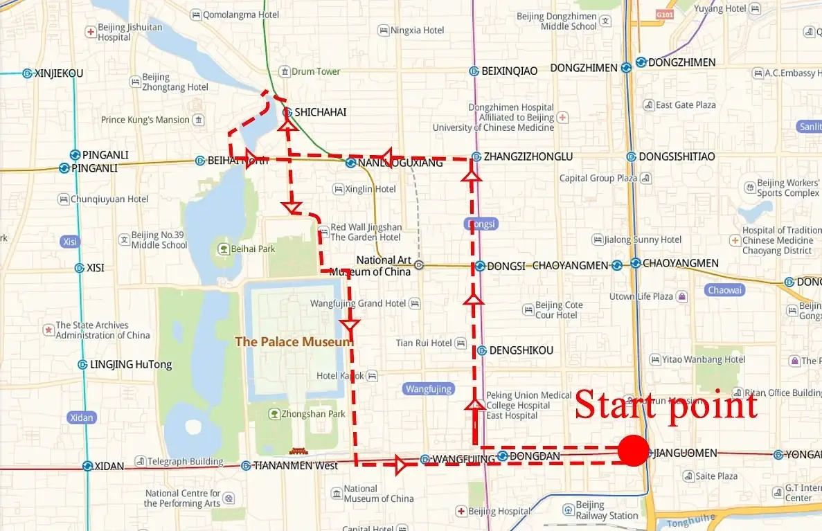 Bicycle tour route