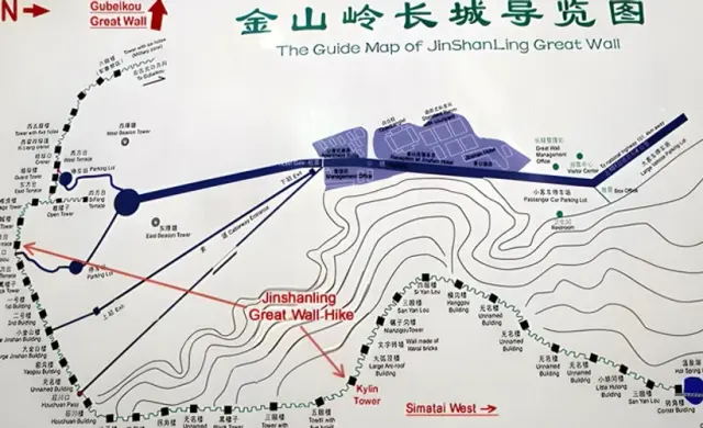 Jinshanling Great Wall Tourist Map