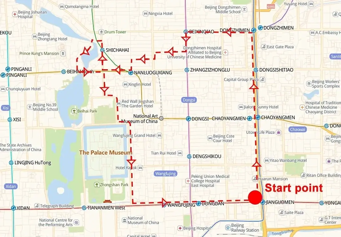 Bicycle tour route