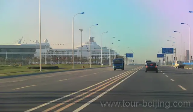 Approaching Tianjin Cruise Port Terminal