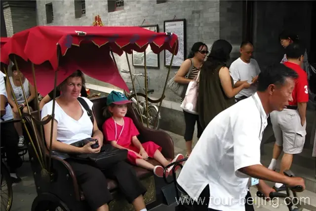 On a rickshaw to get through the zigzag and narrow alleys.