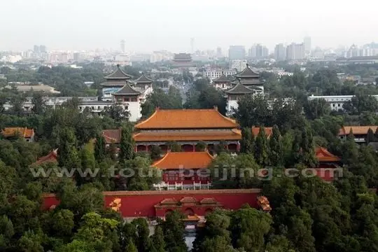 Look north to view the Central Axis of Beijing