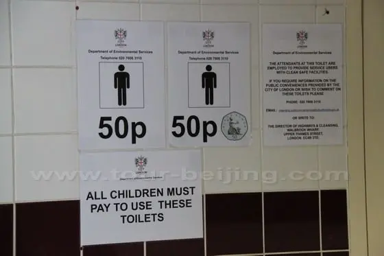 50 pennies for toilet admission