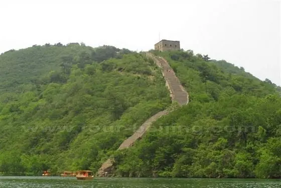 Huanghuacheng Great Wall viewed from the Reservoir.