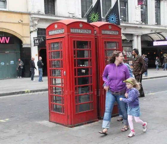 A double telephone box