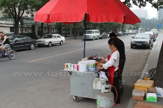 A mobile breakfast stall