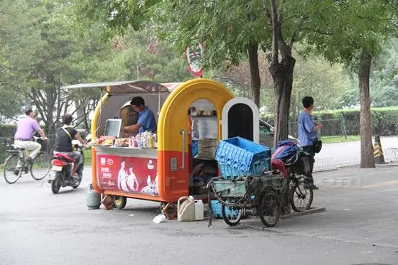 A fixed breakfast stall