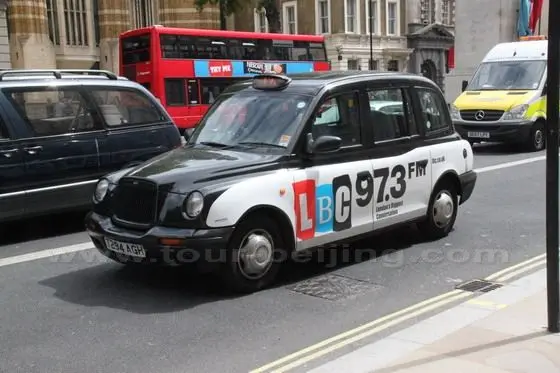 A painted black cab