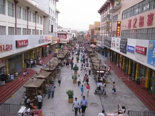 A panoramic view of the Dunhuang Market,