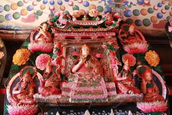 A yak butter buddha sculpture