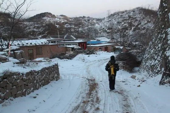 Approaching the village