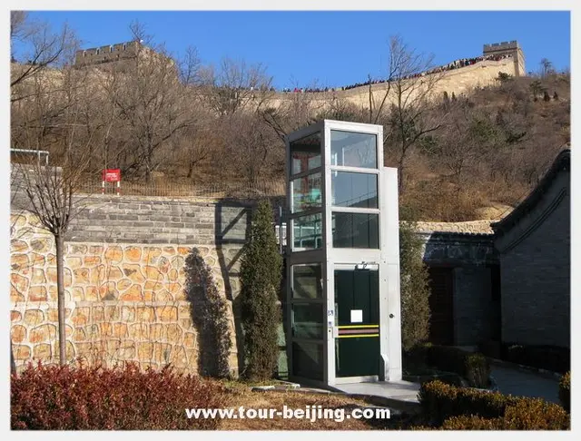 One of the two elevators for easy ascending the wall (Book in advance)