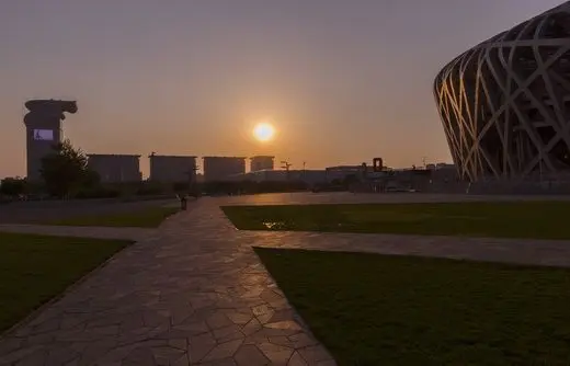Sunset over the Stadium