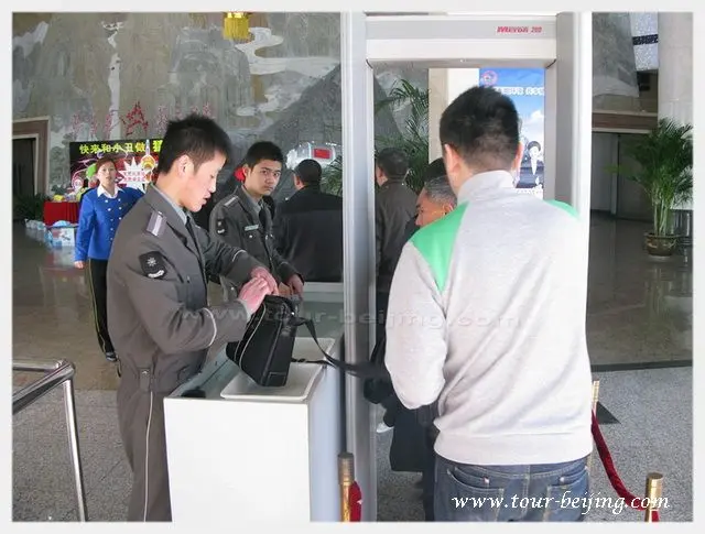 Go through the security check