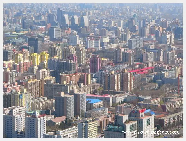 A close-up view of the western Beijing
