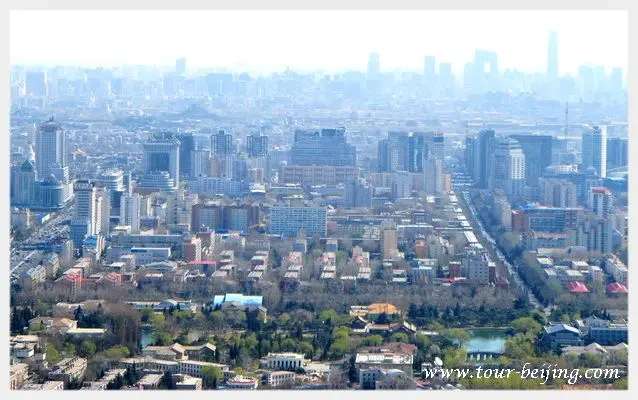 Looking at the east of Beijing ( the New CCTV Headquarters)