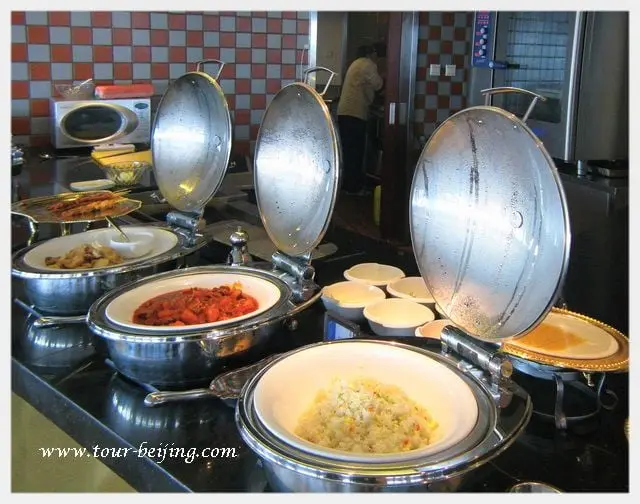 Mixed buffet of Chinese, Western & Japanese style food