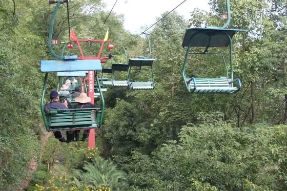 Cable car up to the mountain.