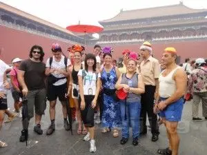 Daphne with the group at Forbidden City