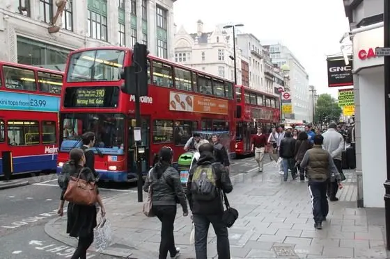 Double decker buses are everywhere